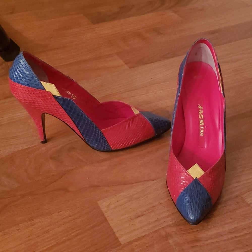 Jasmin snakeskin heels